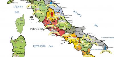Italian kartta - Kartat Italia (Etelä-Euroopassa - Eurooppa)